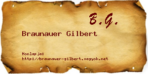 Braunauer Gilbert névjegykártya